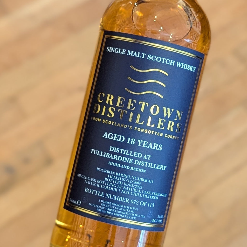 Creetown Distillers Tullibardine 18yr Single Malt Scotch