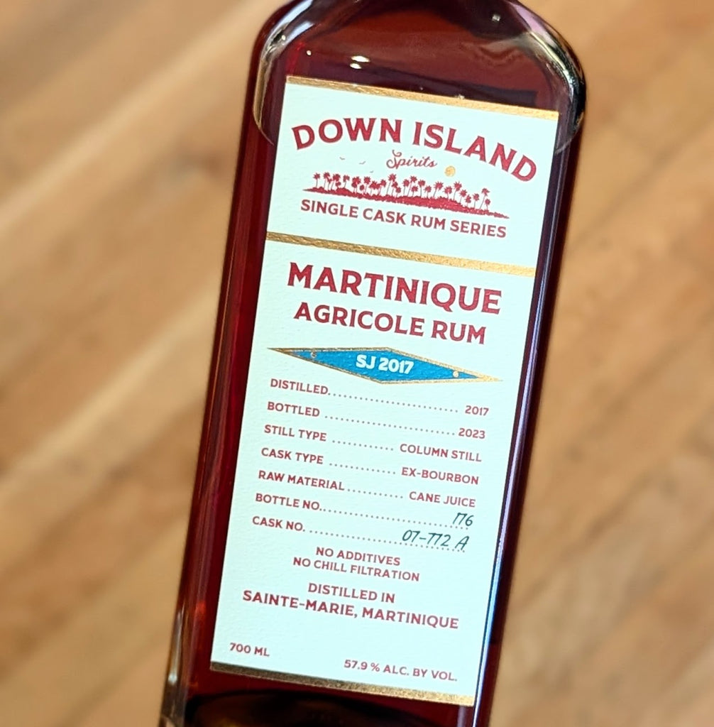 Down Island Single Cask Series Martinique Agricole Rum SJ 2017