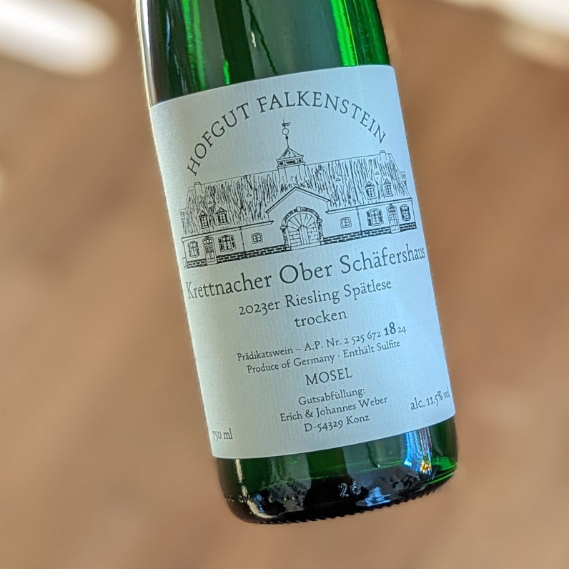 Hofgut Falkenstein Riesling Spätlese Trocken Krettnacher Ober Schafershaus AP18 Lorenz Manni 2023